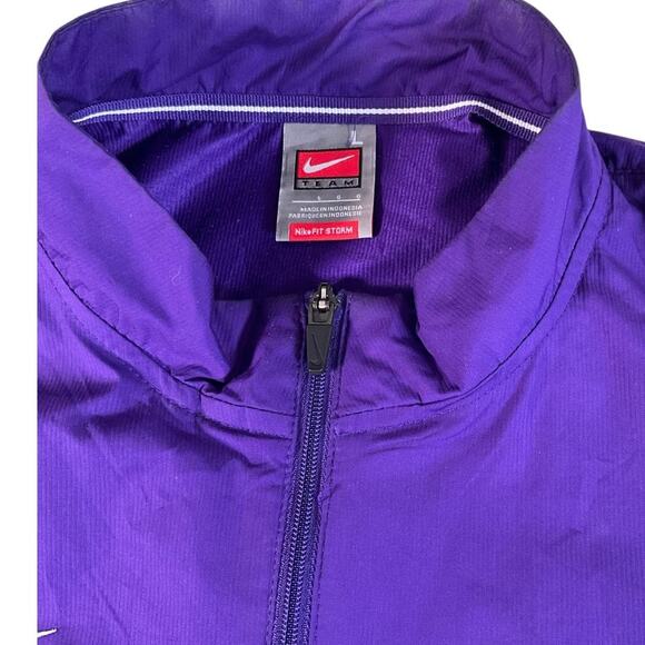 Vintage Nike Fit Storm Windbreaker SZ Large Purple White 90's 1/4 Zip Pull Over - Picture 4 of 11